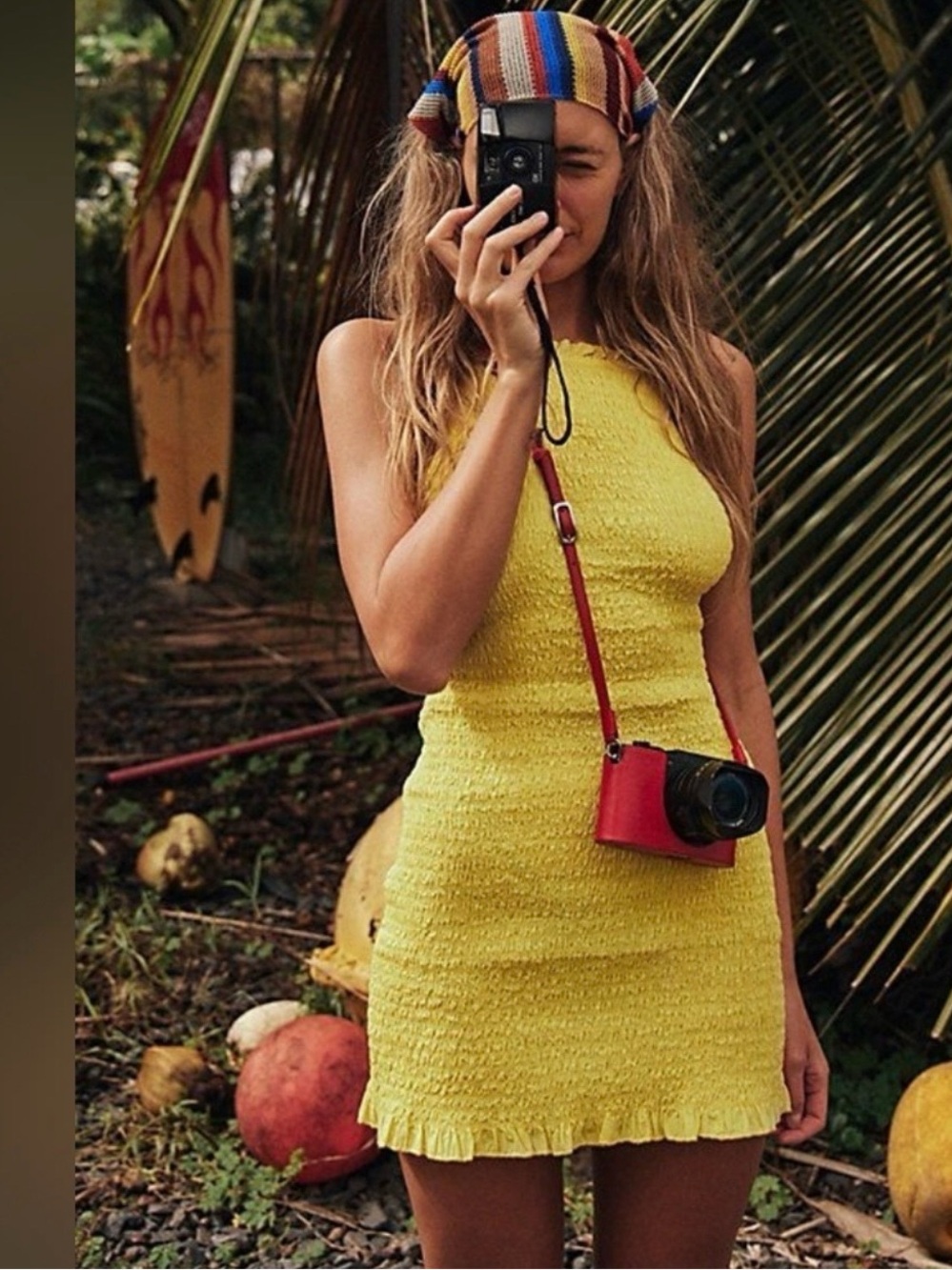 Free People Iyla Smocked Mini Dress Y2k